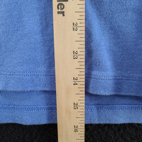 St. John's Bay Womens Top Blue Size Medium 100% Cotton Short Sleeve Pullover - Picture 4 of 12